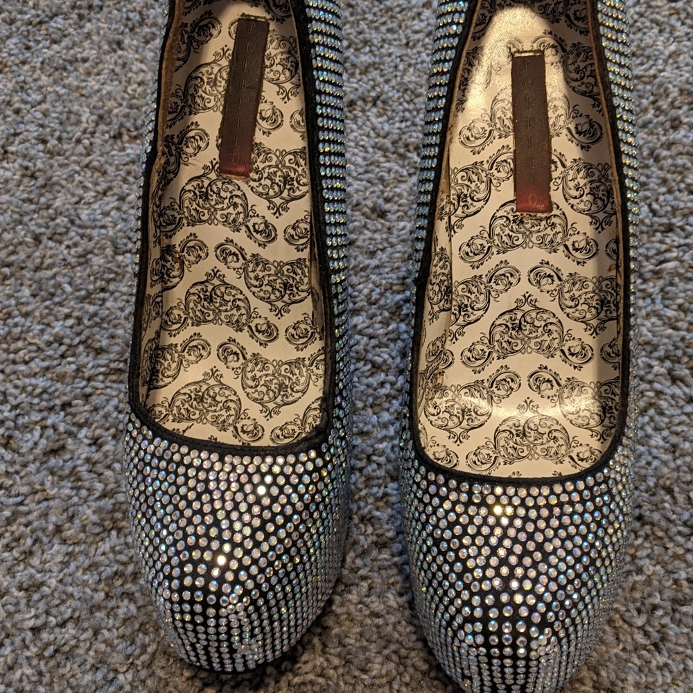 Full Rhinestone Platform Heels. - image 4